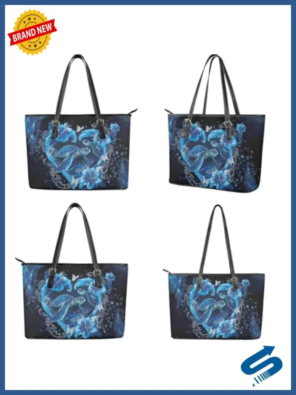 Women's PU Leather Tote Bag Satchel Purse with Matching Wallet Top Handle